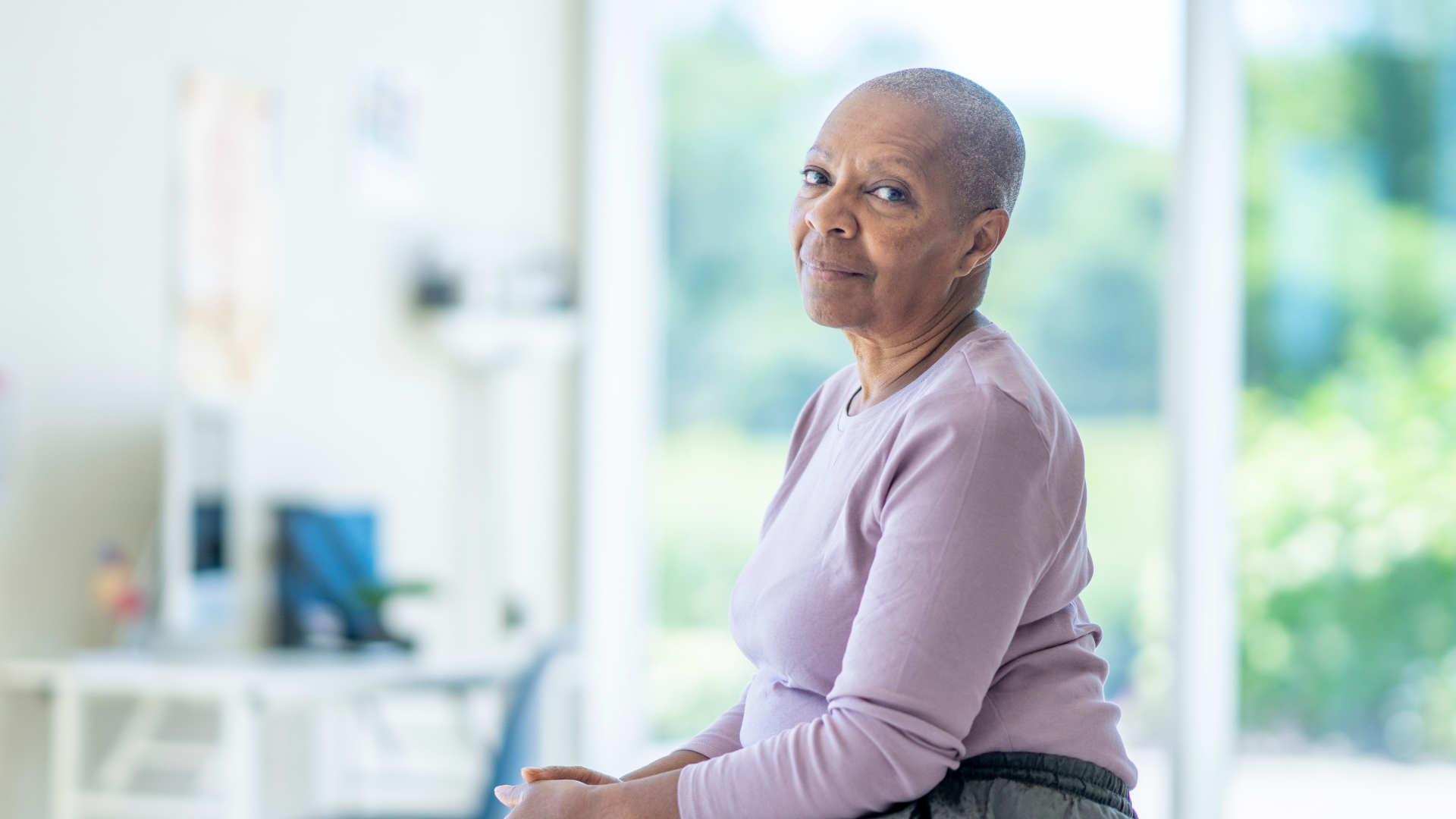 Patient waiting calmly in a clinic